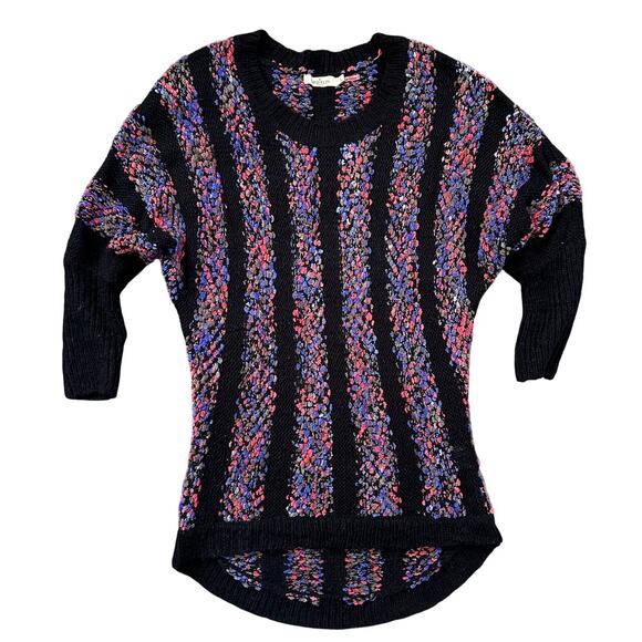 Grifflin Sweaters - Grifflin Paris Chenille Chunky Knit Slouchy Dolman Bobble Details Sweater LARGE